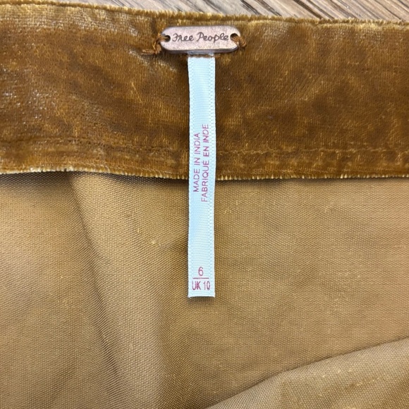Free People copper velvet mini skirt - Picture 3 of 7